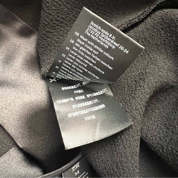 Scotch & Soda Maison Paris Flare Bell Sleeves Little Black Mini Dress Medium - Picture 13 of 14